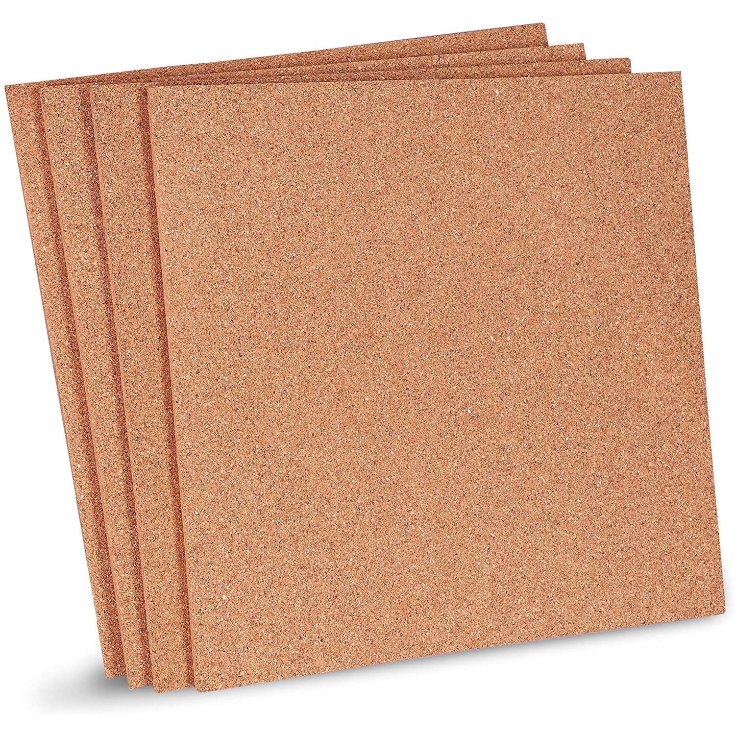 4-Pack Cork Board Tiles, 1/4-Inch Natural Square Cork board Tiles for  Bulletin Boards, Coasters, Countertop Pot and Pan Holders, and DIY Arts and