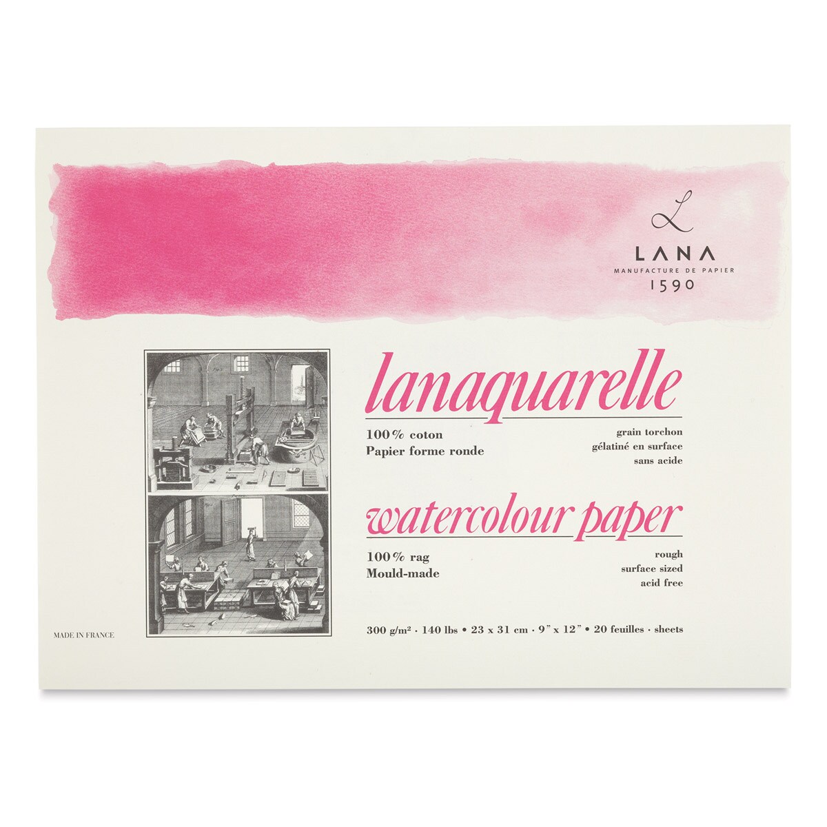 Lanaquarelle Watercolor Block 9" x 12", Rough, 20 Sheets Michaels
