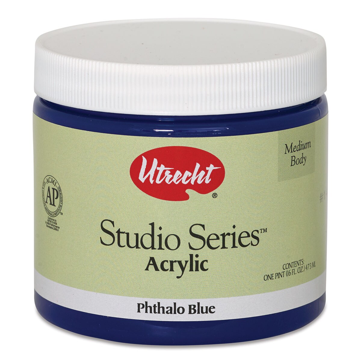 Utrecht Studio Series Acrylic Paint Phthalo Blue, Pint Michaels