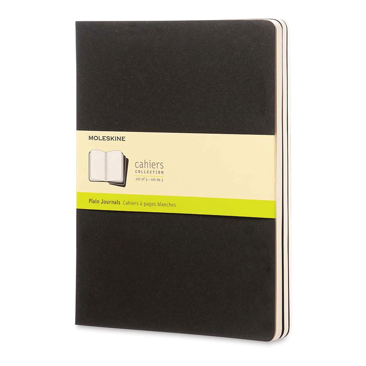 Moleskine Cahier Journals - 9-3/4&#x27;&#x27; x 7-1/2&#x27;&#x27;, Black, Blank, Pkg of 3