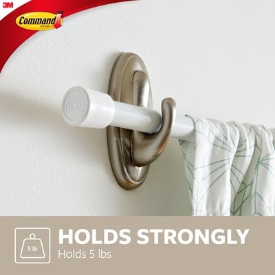 Command™ Traditional Hook 17053BN Large Brushed Nickel