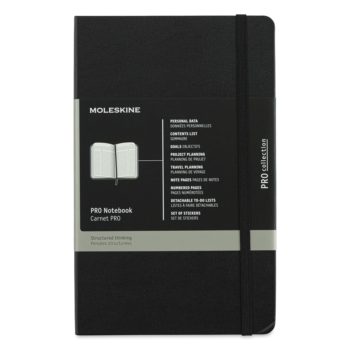 Moleskine Pro Collection Notebook - X-Large, Black, Soft Cover, 9-3/4" x 7-1/2"