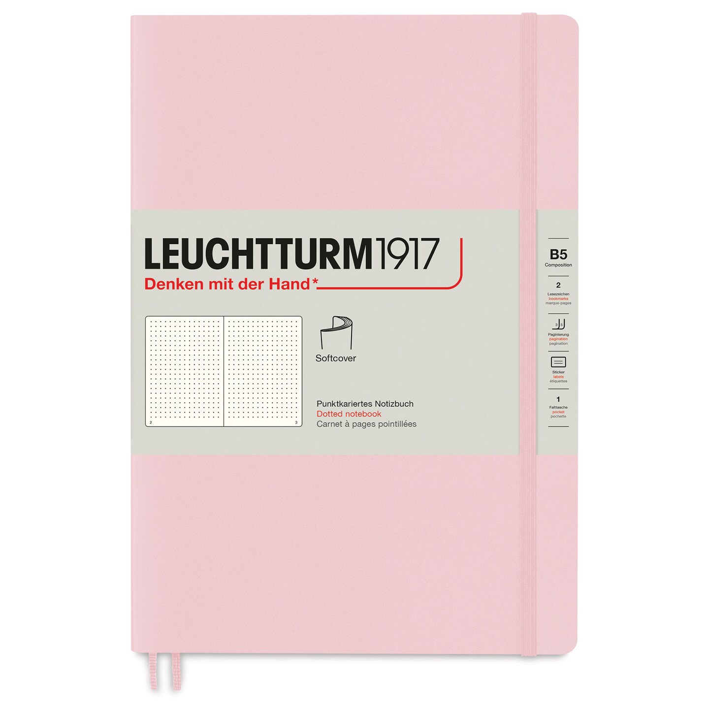 Leuchtturm1917 Dotted Softcover Notebook - Powder, 7&#x22; x 10&#x22;