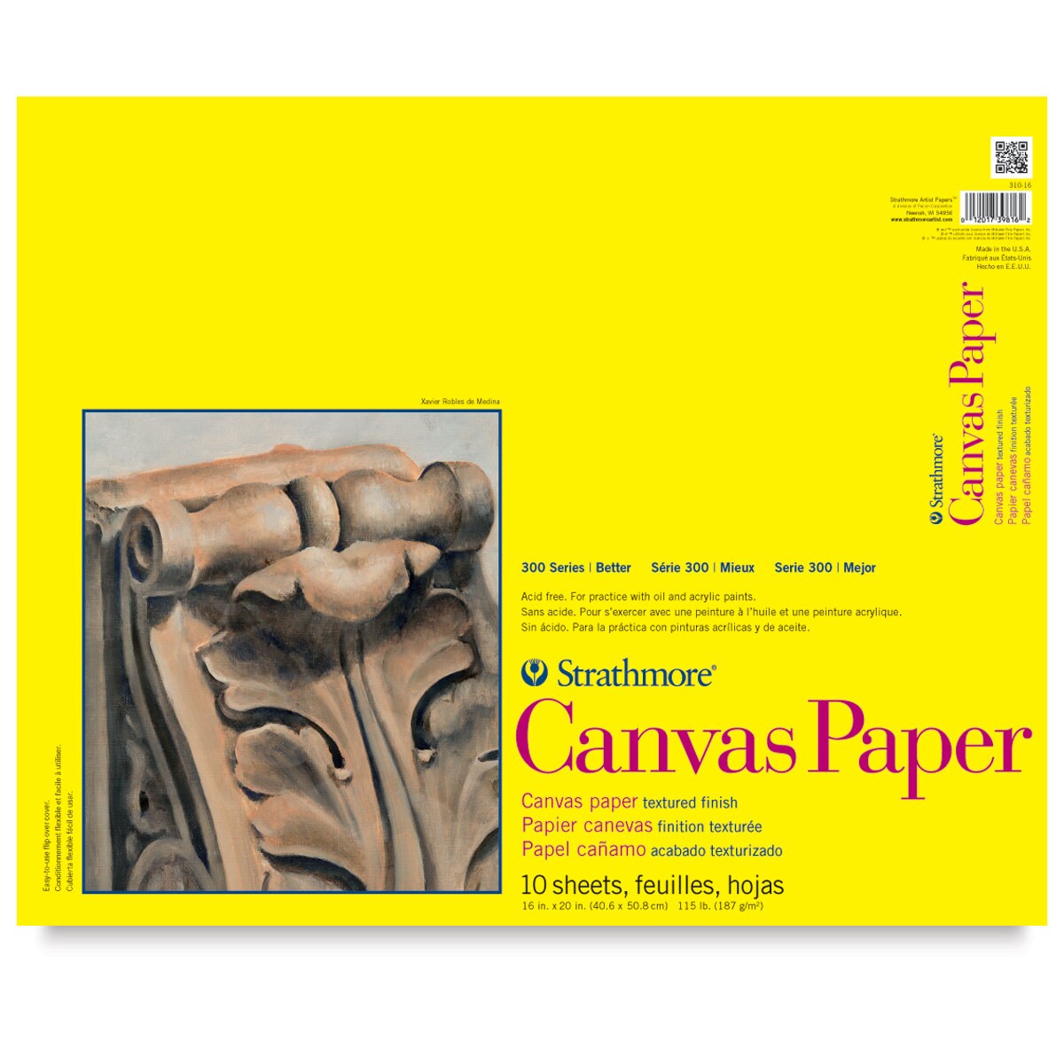 Strathmore 300 Series Canvas Paper Pad - 16" x 20", 10 Sheets