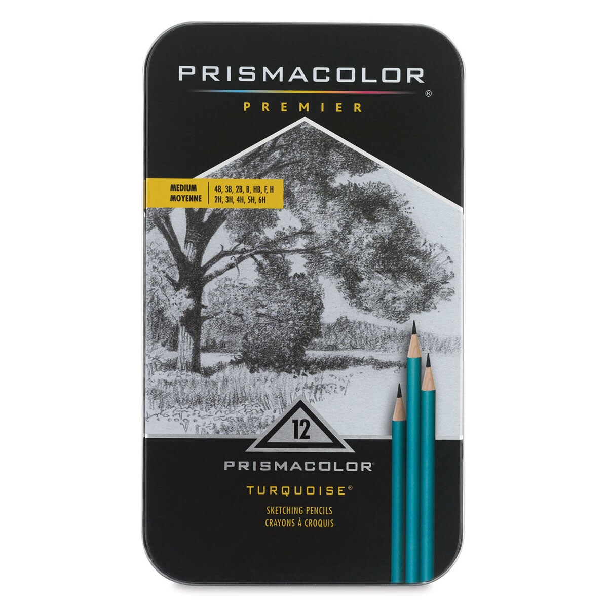 Prismacolor Turquoise Pencil Set - Sketch Set, Graphite, Set of 12