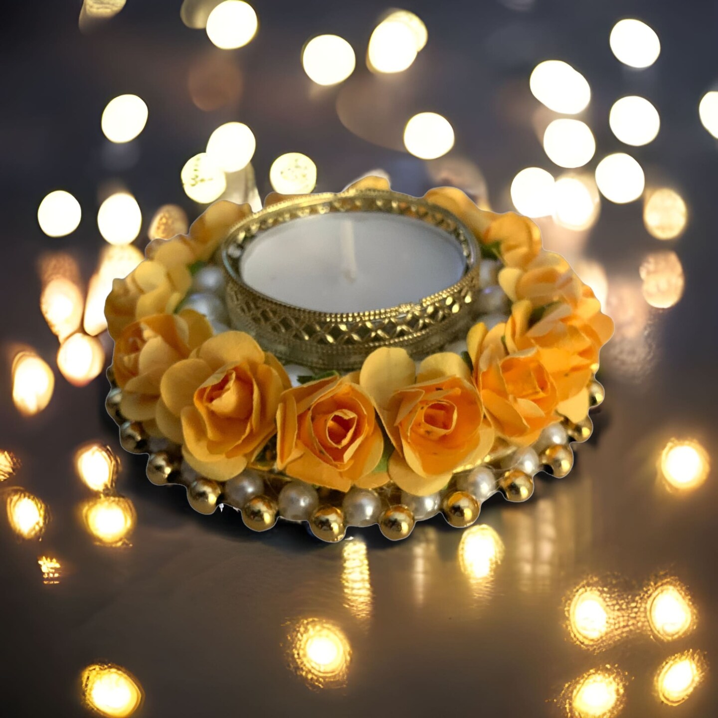 Bulk Pearl Tealight Candle Holders, Diwali Decorations, Boho Decor, Tea Lights Holder, Navrathri Varalaxmi Wedding, Pooja Return Gift, Housewarming