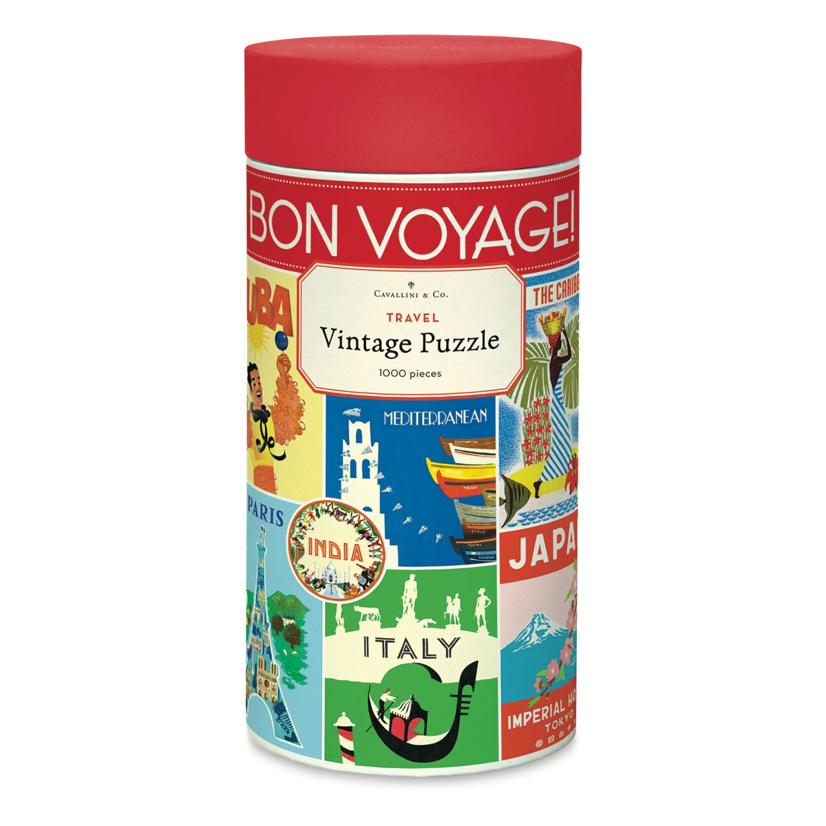 Cavallini Vintage Travel 1,000 Piece Puzzle