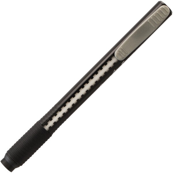 Clic Eraser Grip Retractable Eraser with Grip, Black Barrel