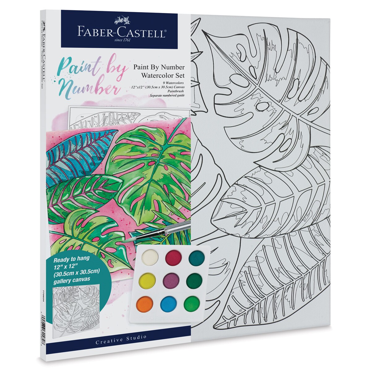 Faber-Castell Creative Studio Watercolor Paint by Numbers Set - Tropical