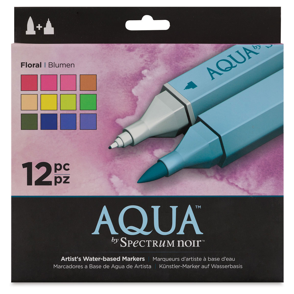Spectrum Aqua Markers - Floral Colors, Set of 12
