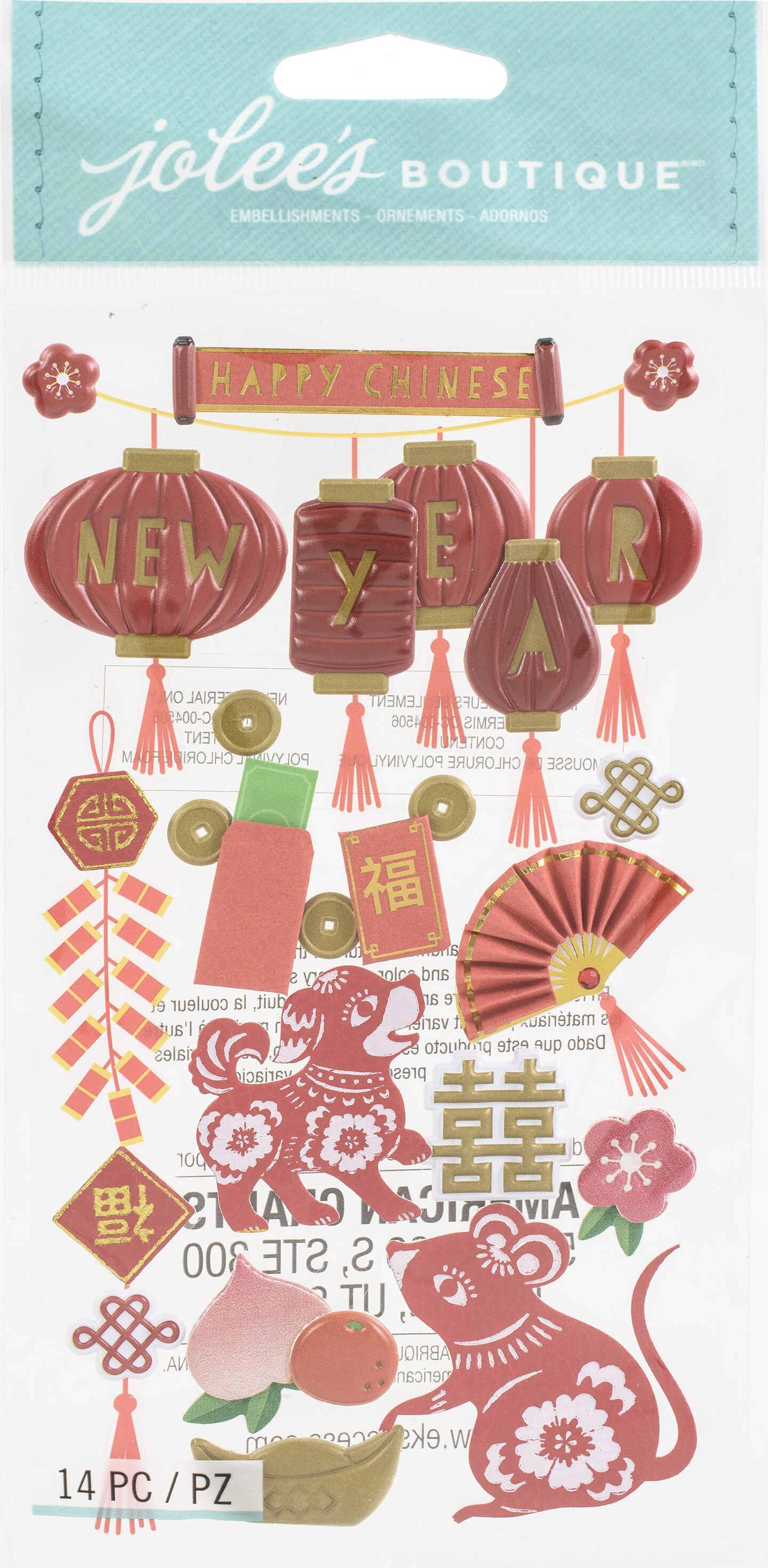 Jolee&#x27;s Boutique Themed Embellishments 14/Pkg-Chinese New Year
