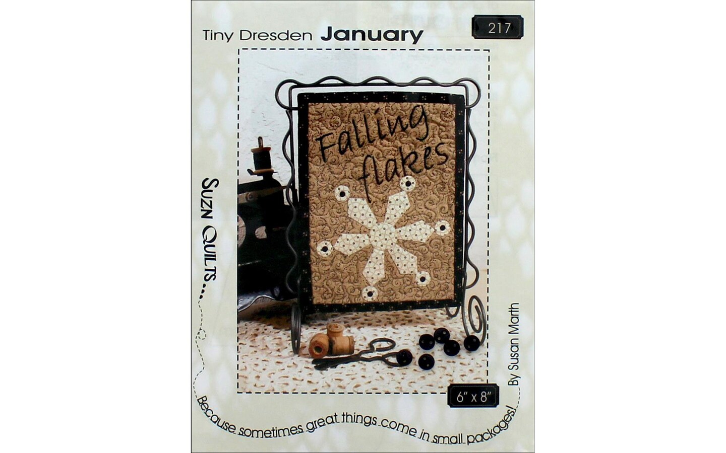 Suzn Quilts Tiny Dresden January Ptrn