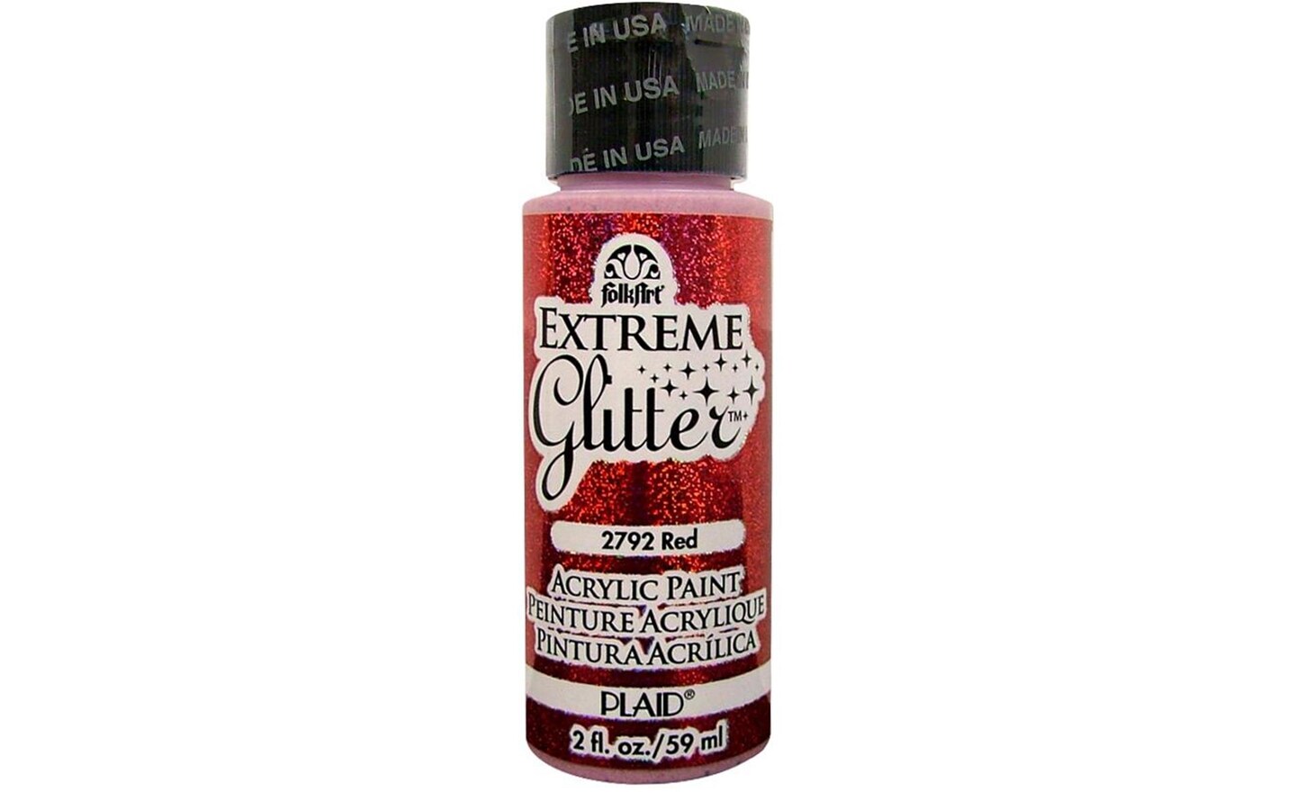 Plaid Folkart Extreme Glitter 2oz Red