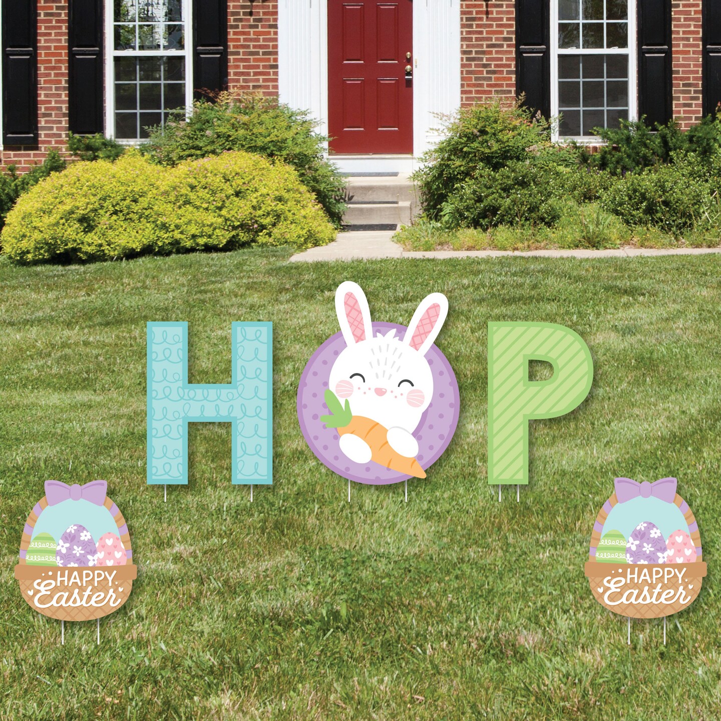 Big Dot of Happiness Spring Easter Bunny - Yard Sign Outdoor Lawn ...