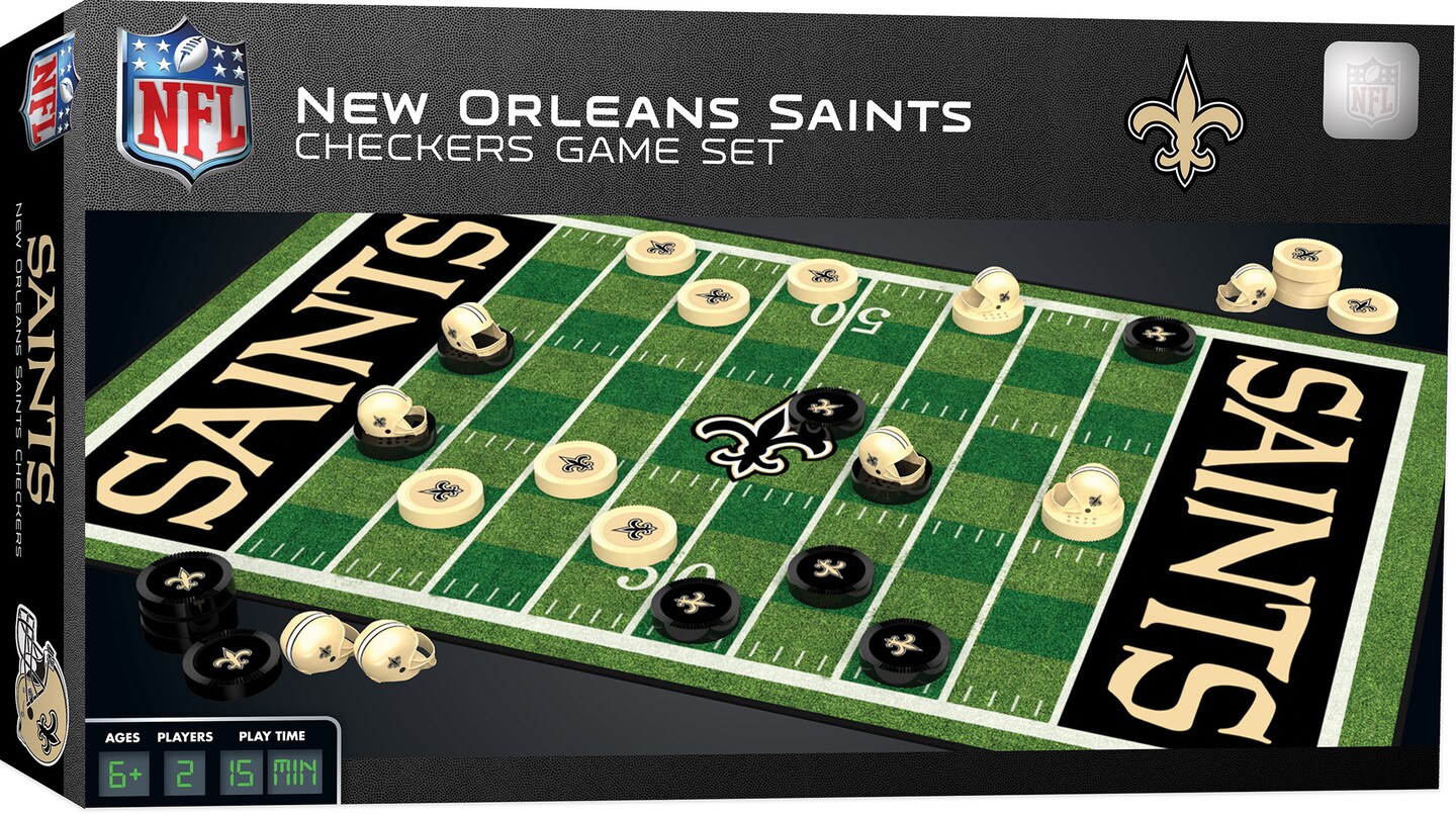 MasterPieces Officially licensed NFL New Orleans Saints Checkers Board Game  for Families and Kids ages 6 and Up