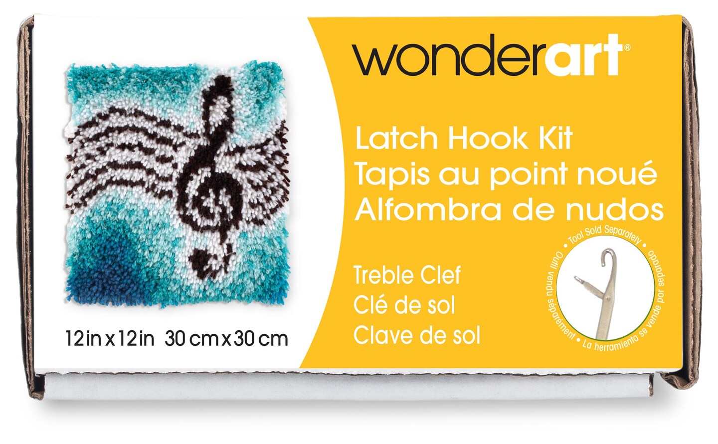 Wonderart Latch Hook Kit 12"X12"Treble Clef Michaels