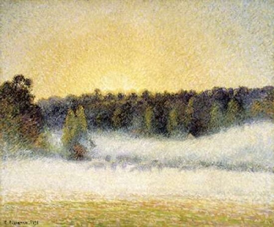 Sunset and Fog at Eragny Poster Print by  Camille Pissarro - Item # VARPDX279434