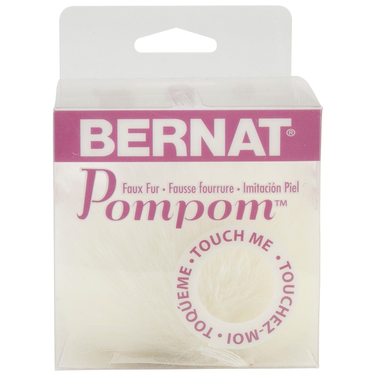 Bernat Faux Fur Pompom 1-pkg-white Rabbit