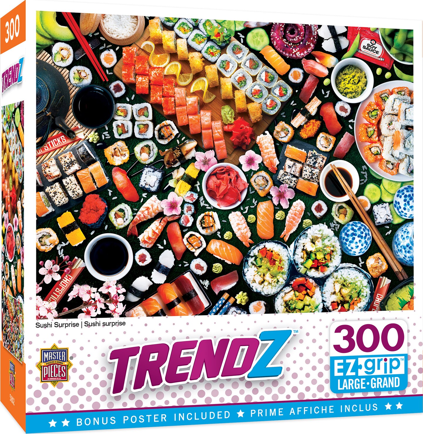 Masterpieces 300 Piece EZ Grip Jigsaw Puzzle - Sushi Surprise - 18"x24"