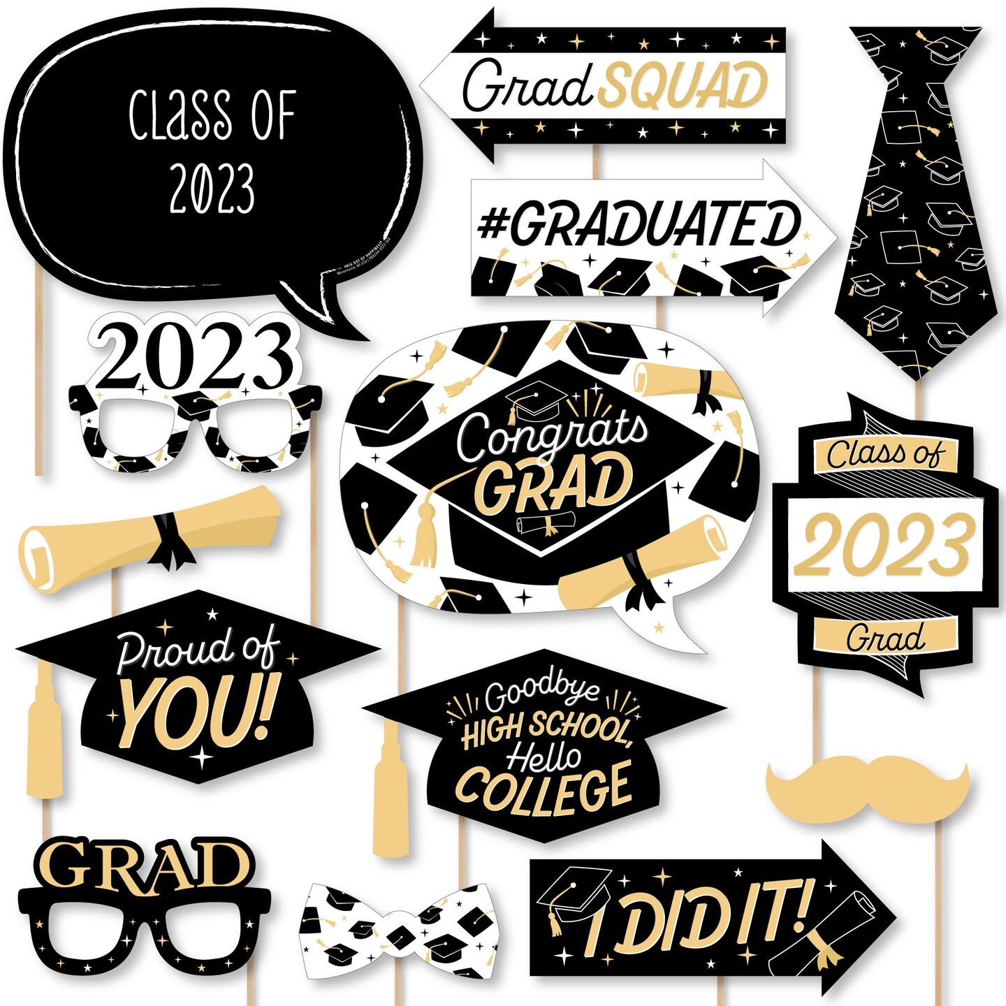 Big Dot of Happiness Hello College - 2023 Graduation Party Photo Booth ...