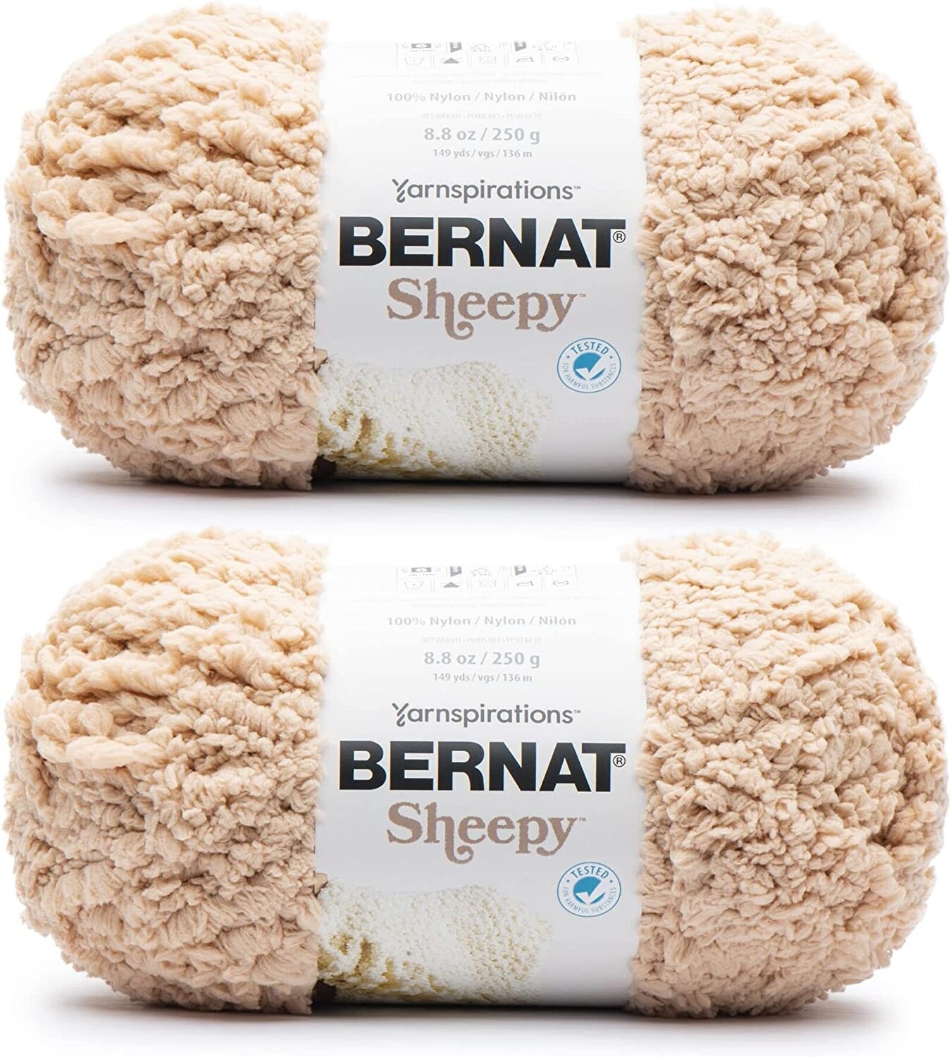 (Pack of 2) Bernat Sheepy Yarn-Light Fawn