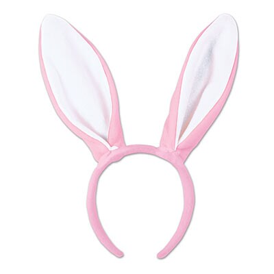 Soft-Touch Bunny Ears Pink &#x26; White