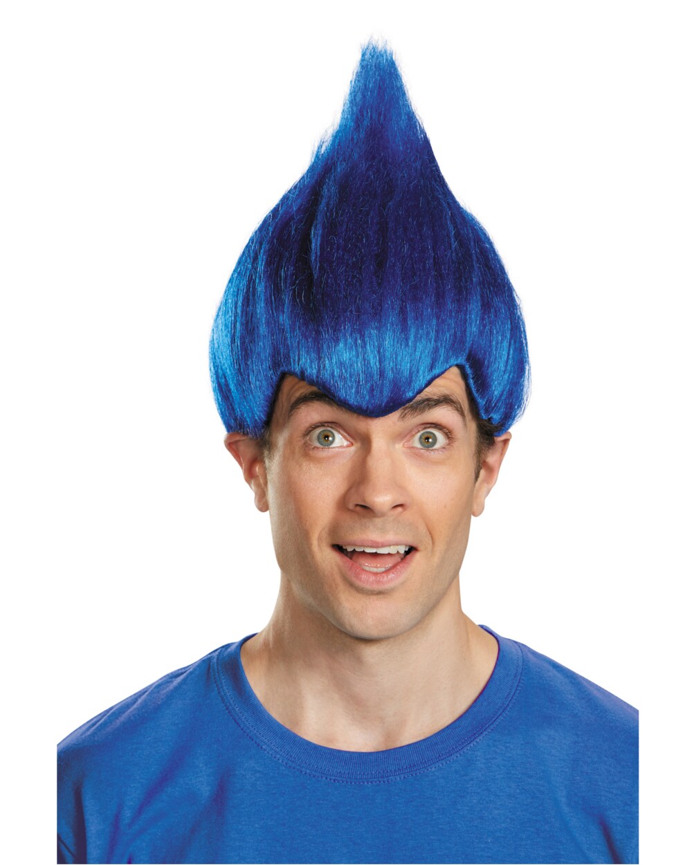 Adult&#x27;s Pointy Wacky Troll Inside Out Dark Blue Wig Costume Accessory
