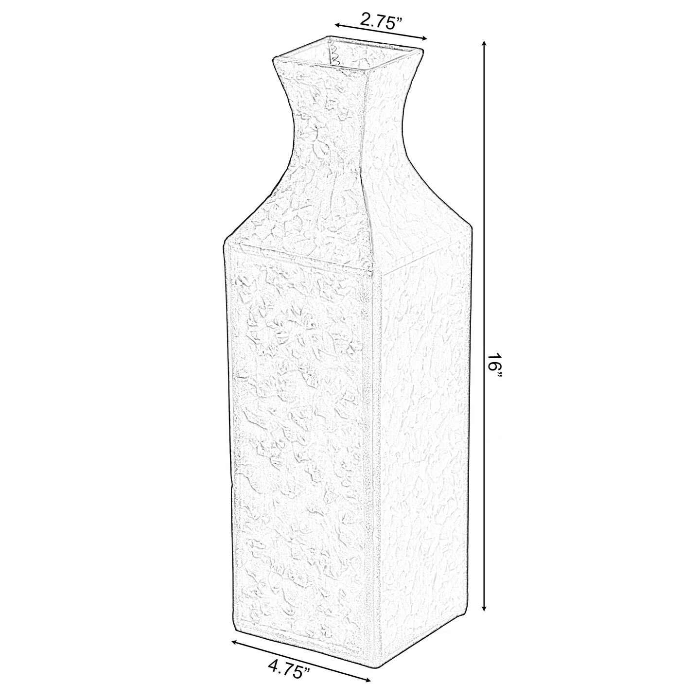 Decorative Antique Style Metal Bottle Shape Gold Floor Vase for