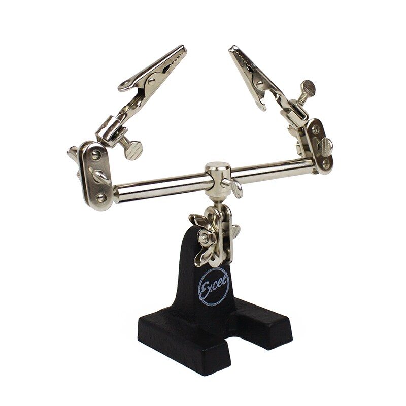 Excel Blades Double Clip Extra Hands with Weighted Base & Adjustable Clamps