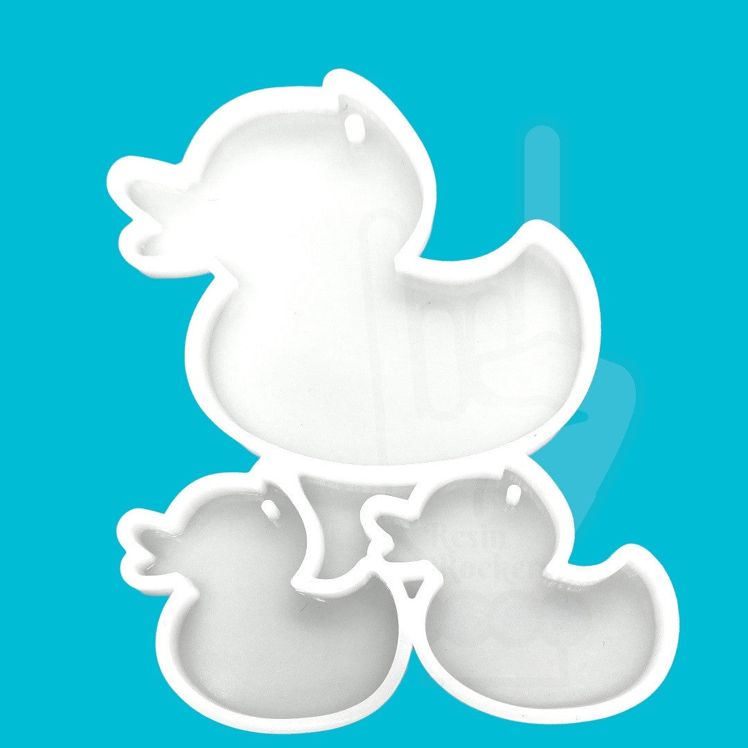 UV Safe Duck Keychain &#x26; Earring Charm Set Silicone Mold for UV &#x26; Epoxy Resin Art