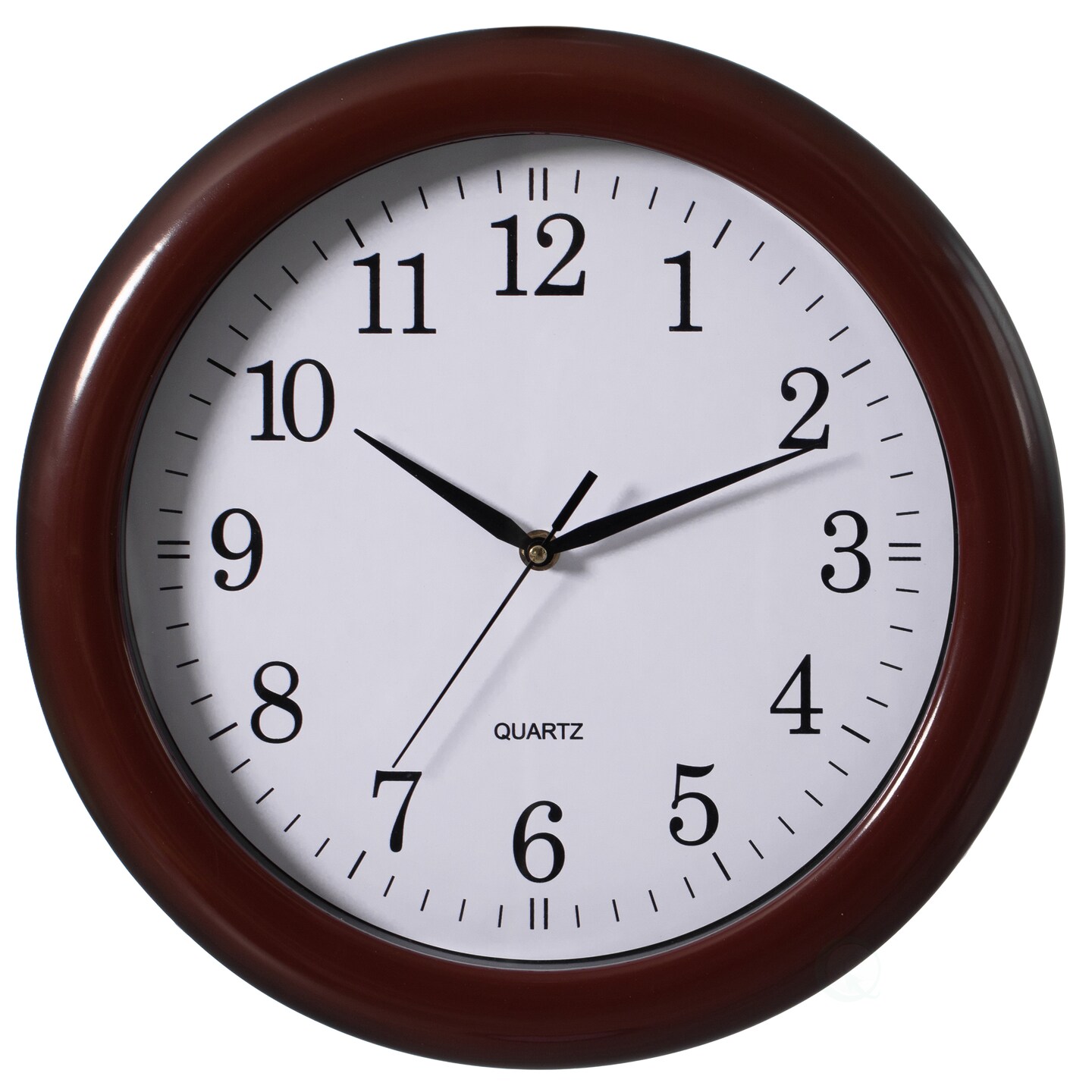 13.75 Inch Plastic Round Battery Operated Simple Modern Wall Clock - Office, ClassRoom, Livingroom, Dining Room, Bedroom and Kitchen Wall Decor