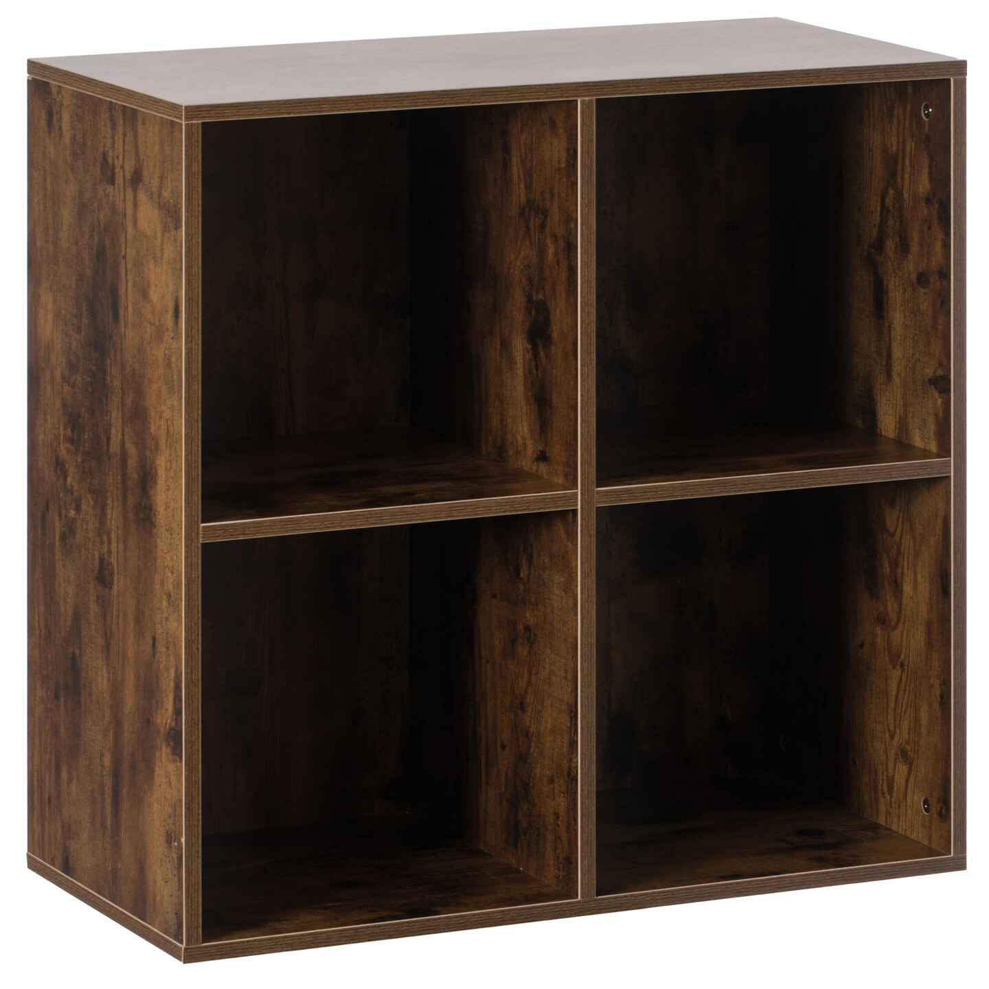 Modern Wooden Toy Storage Bookshelf 4 Cube Organizer Square Bookcase