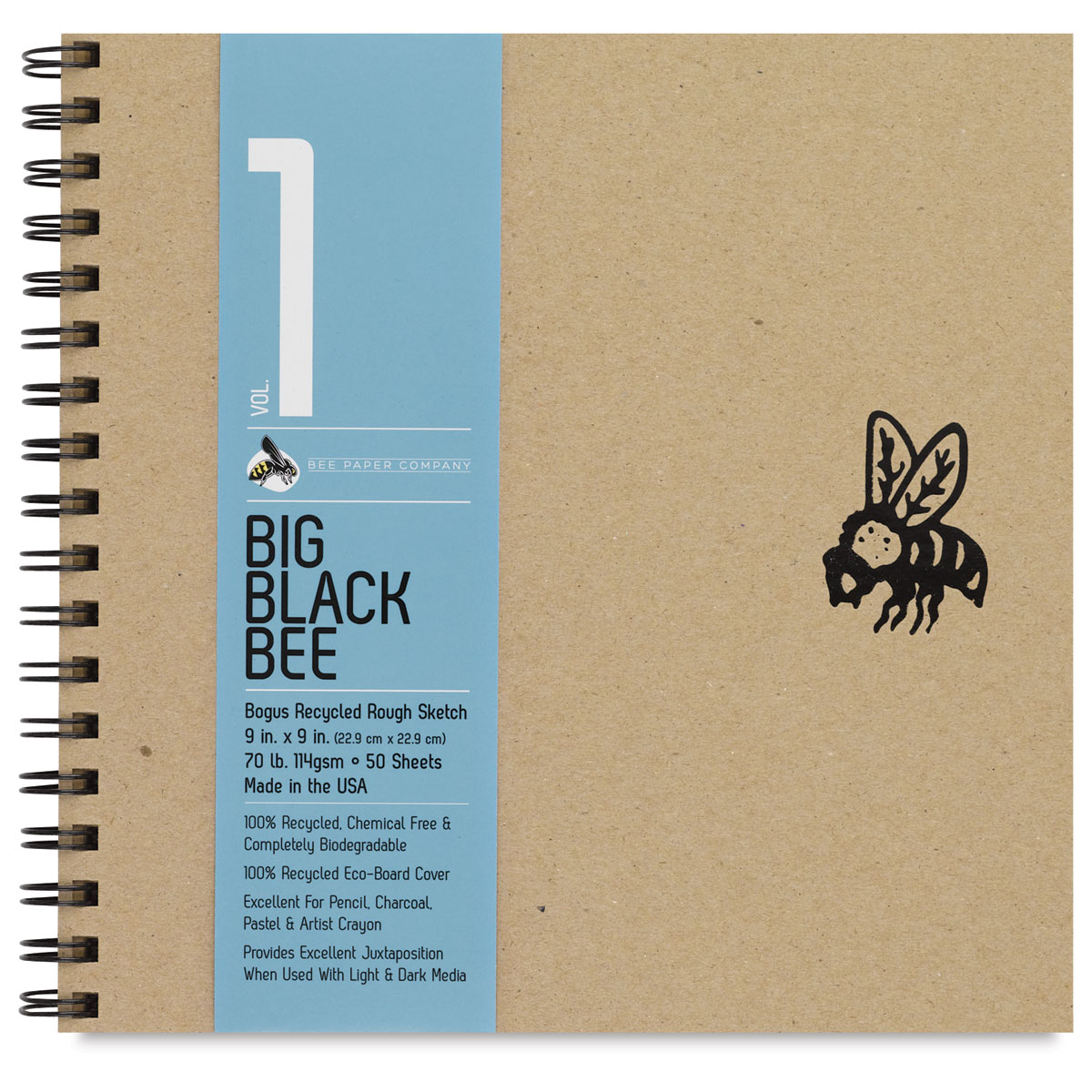 BEE-202 Series | Big Black Bee Brown Bogus Recycled Rough