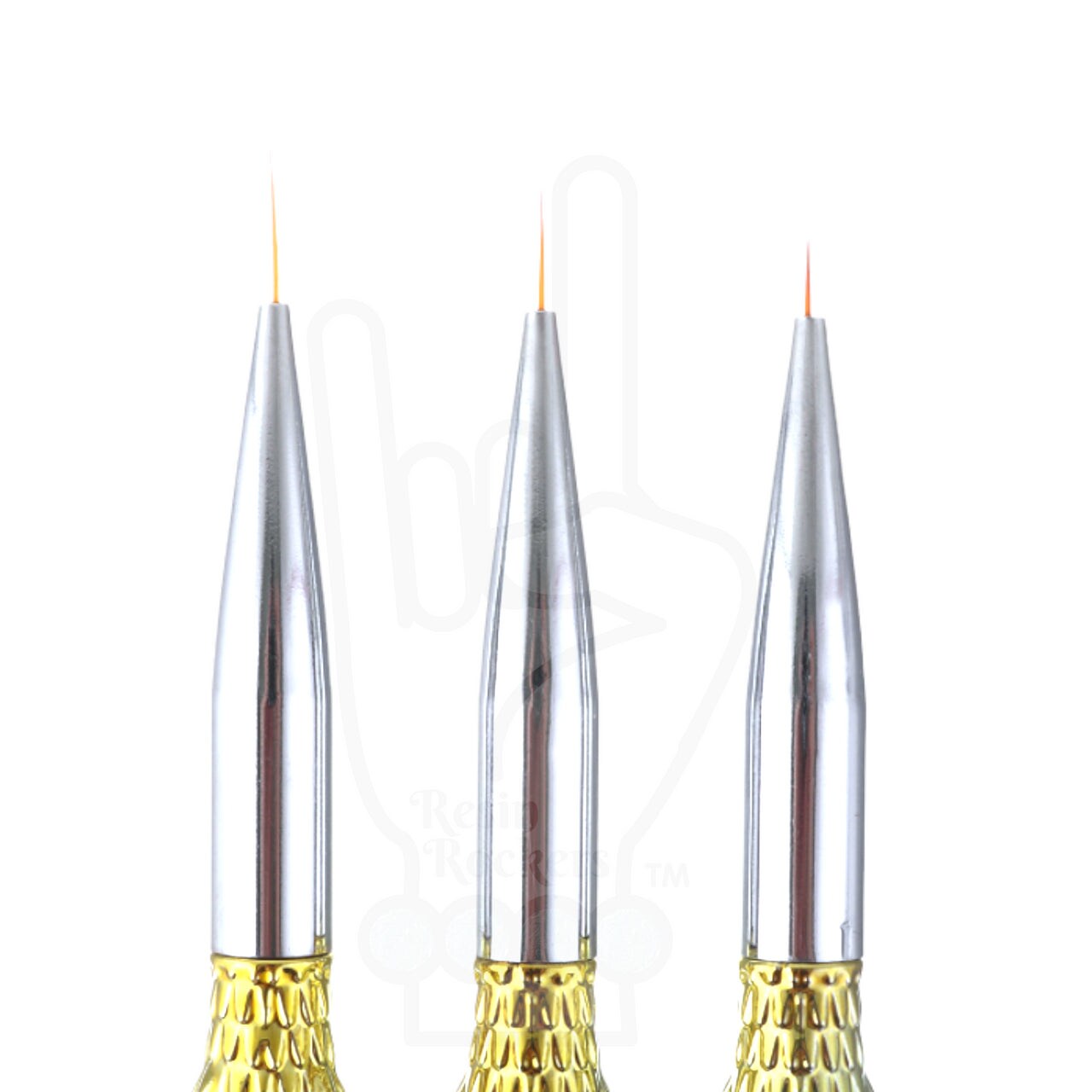 Professional Premium Striping Brush Set of 3 for Epoxy and UV Resin Art