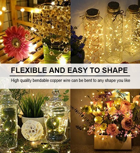 Perfect Holiday 100 LED Copper Wire Solar Fairy Light 32&#x27;