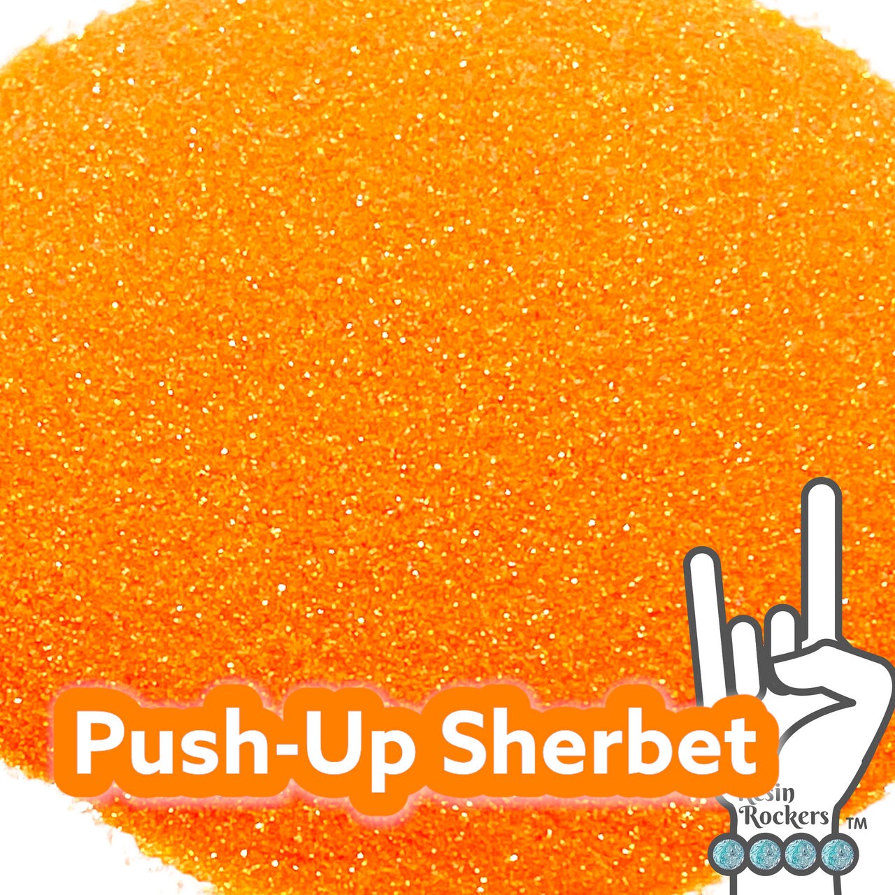 Push-Up Sherbet Fluorescent Orange Iridescent Pixie for Poxy Microfine Glitter