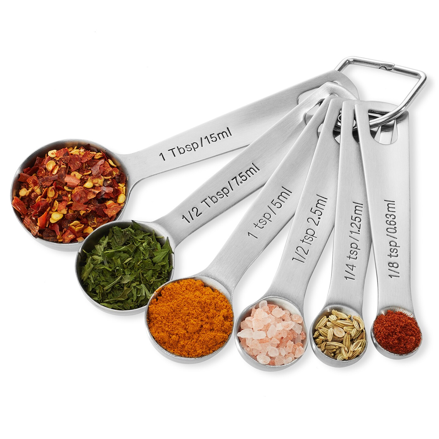 Last Confection Stainless Steel Measuring Spoons, Set of 6 for Dry Spices and Liquid Cooking &#x26; Baking Ingredients