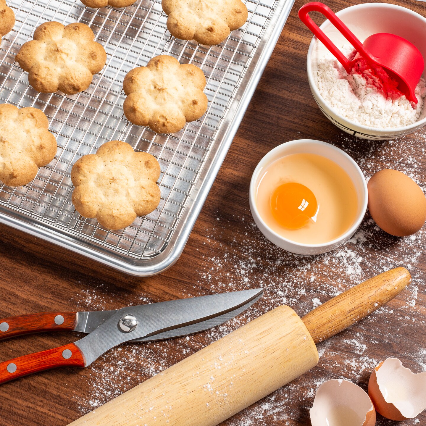 Last Confection (Set of 2) Stainless Steel Baking &#x26; Cooling Racks - Cookie Baker&#x27;s Oven Sheet Pan Wire Rack