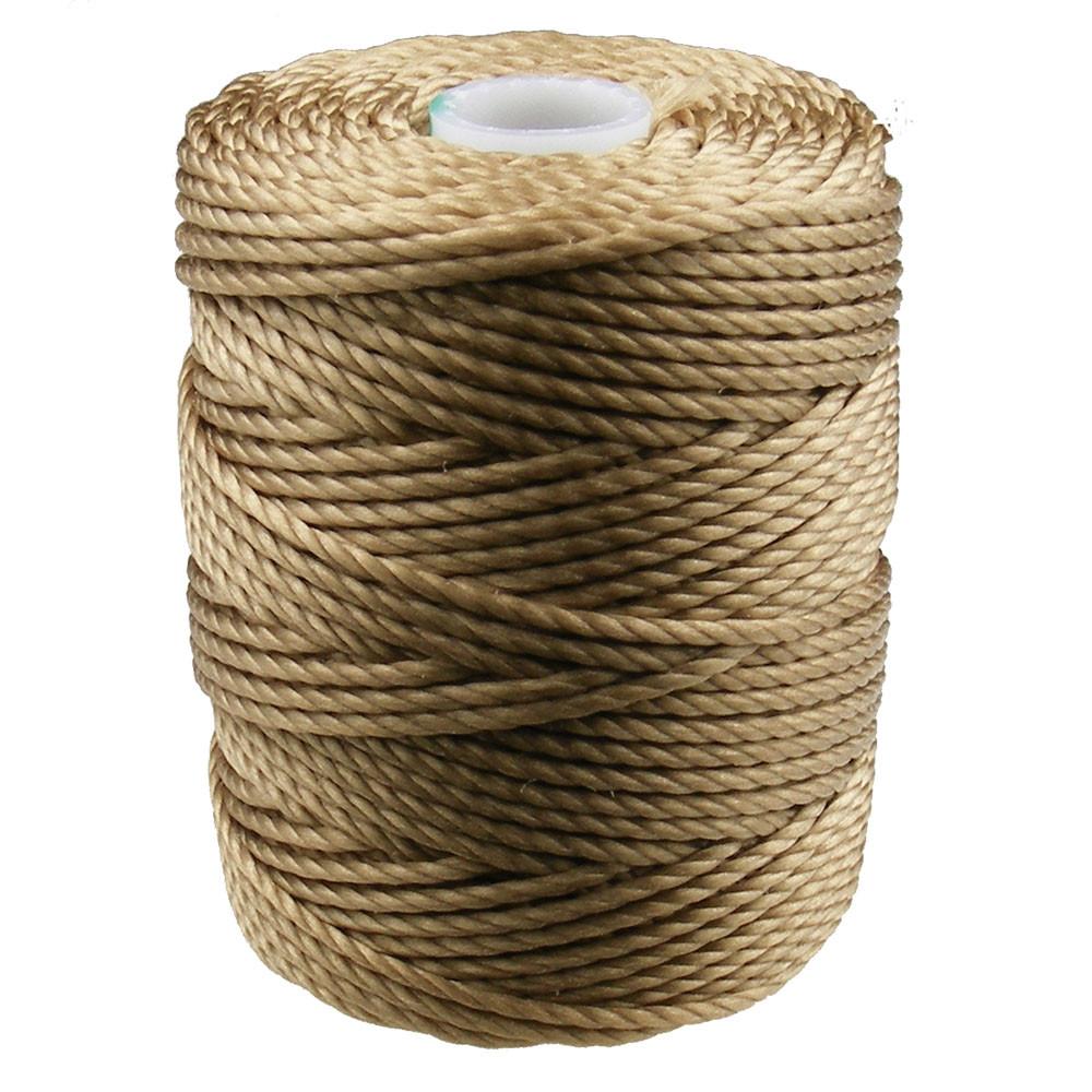C-Lon Tex 400 Heavy Weight Bead Cord, Tan ,1.0mm, 36 Yard Spool