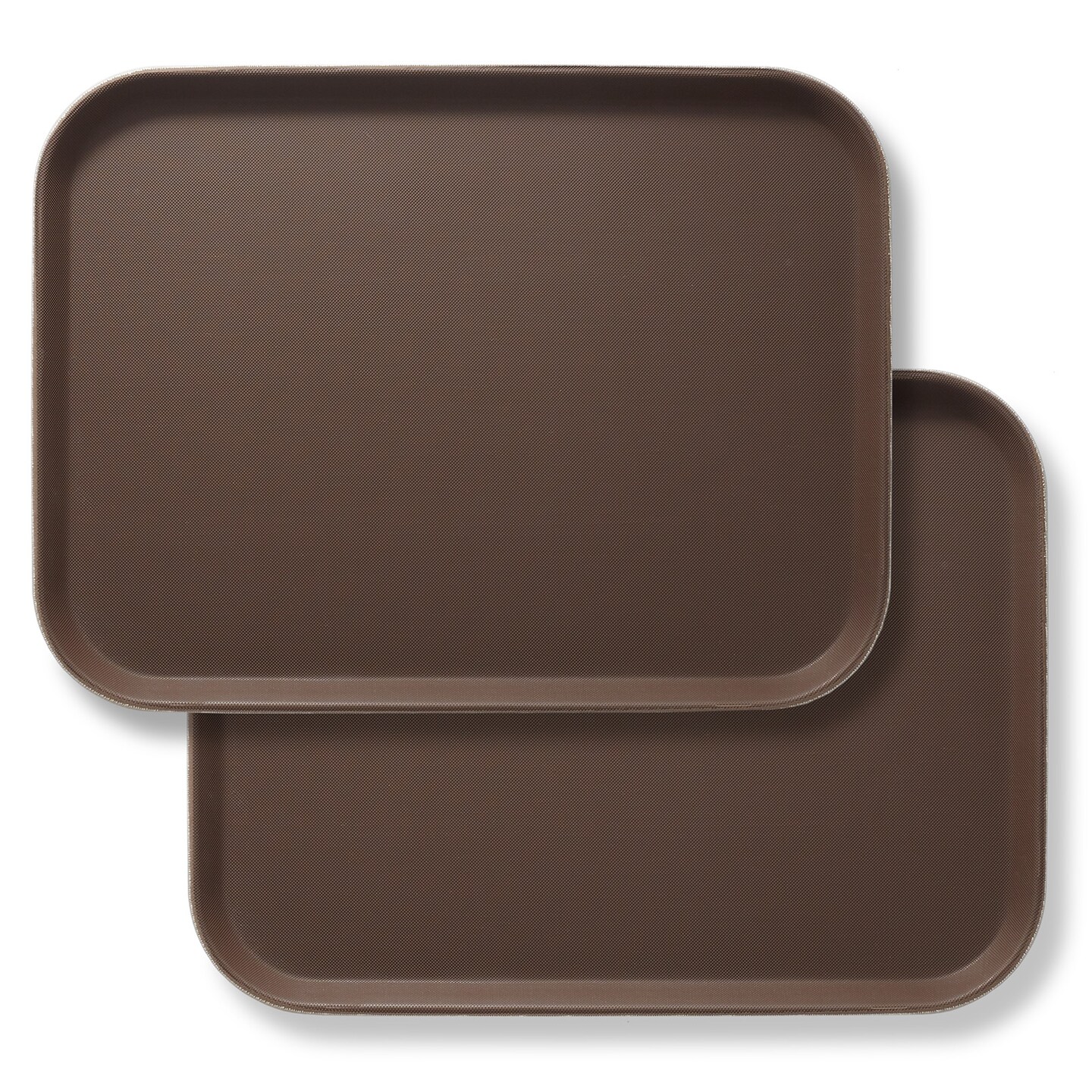 Jubilee Rectangular Restaurant Serving Trays (Set of 2) - NSF Certified Non-Slip Food Service Tray