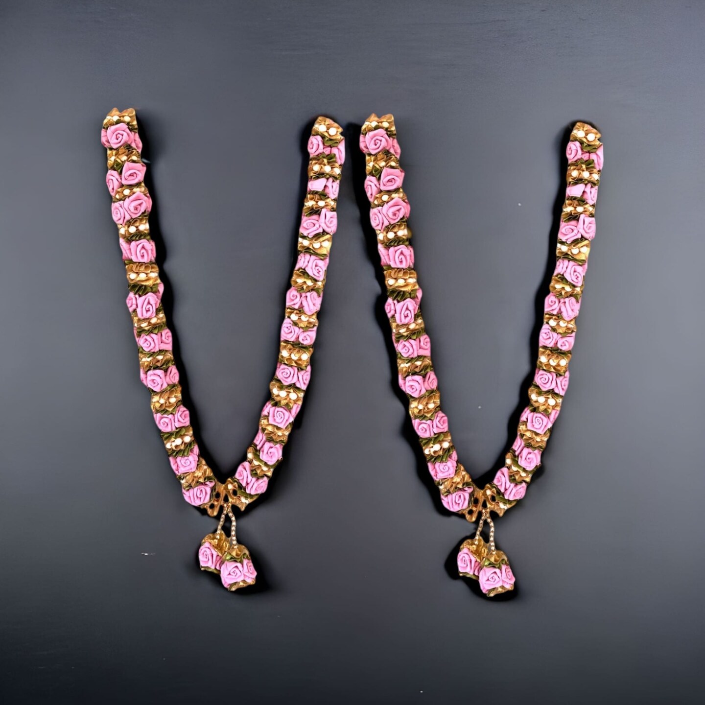 2ct Varmala, Wedding Garland, Artificial Pink Rose , Shadi, Indian