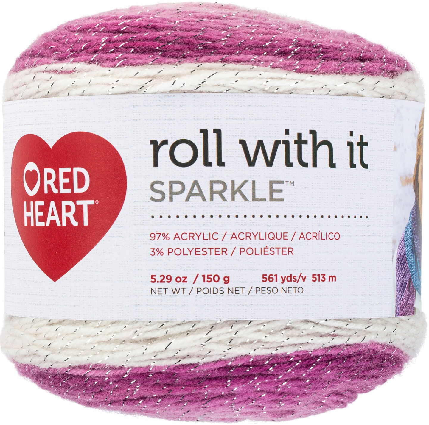 Red Heart Roll With It Sparkle YarnPixie Michaels