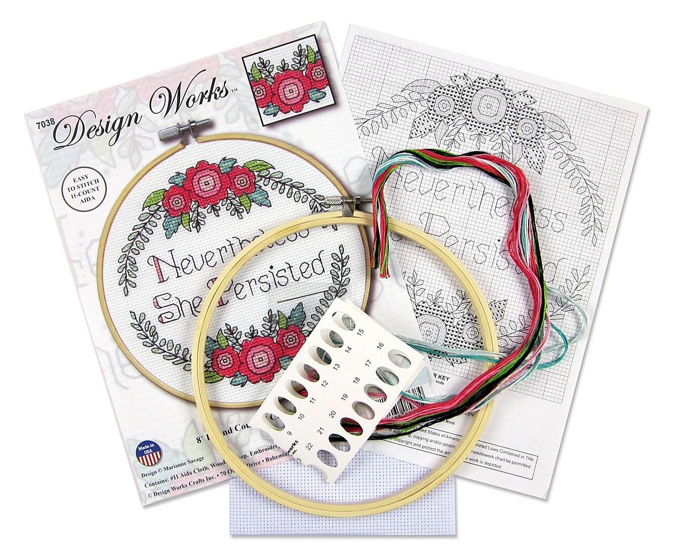 Design Works Counted Cross Stitch Kit 8" RoundPersist (11 Count) Michaels