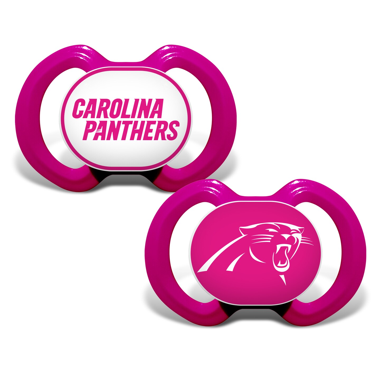 BabyFanatic Girls Pink Pacifier 2-Pack - NFL Carolina Panthers - Officially  Licensed League Gear