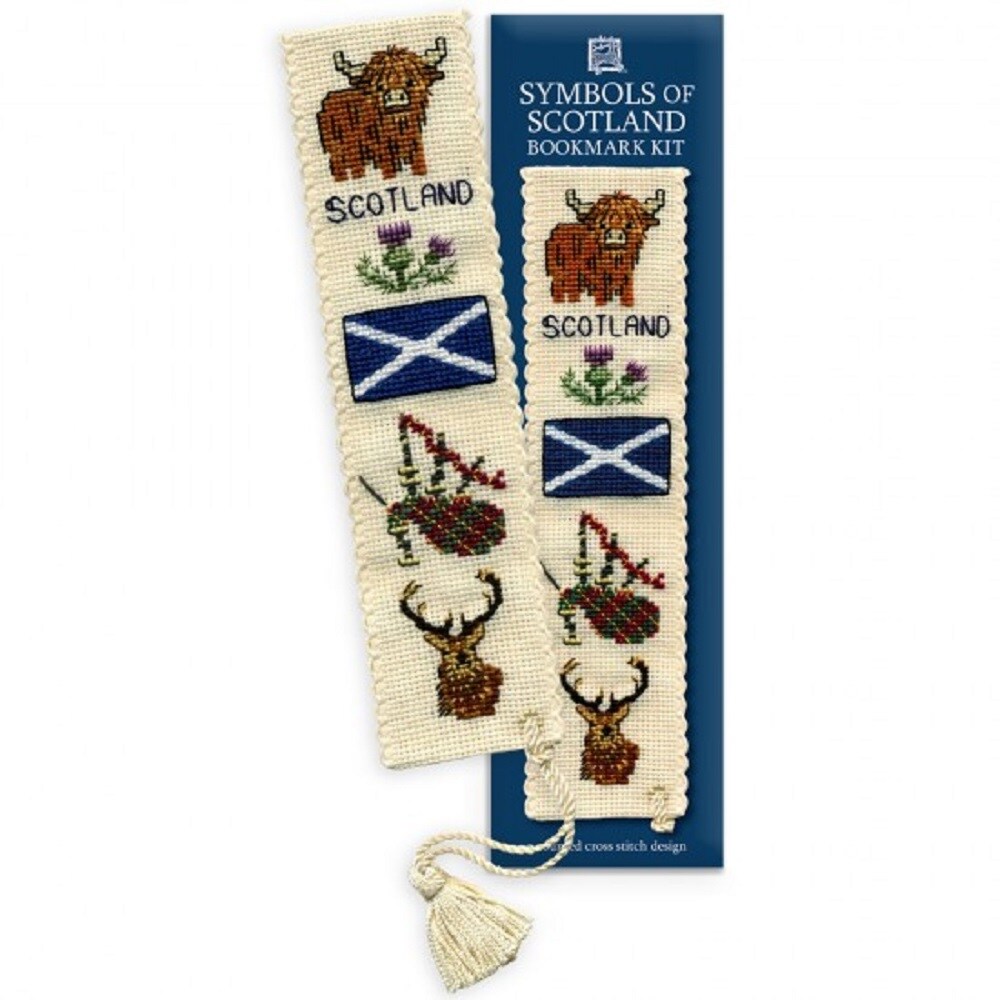 Textile Heritage Symbols of Scotland Bookmark - Counted Cross Stitch Kit