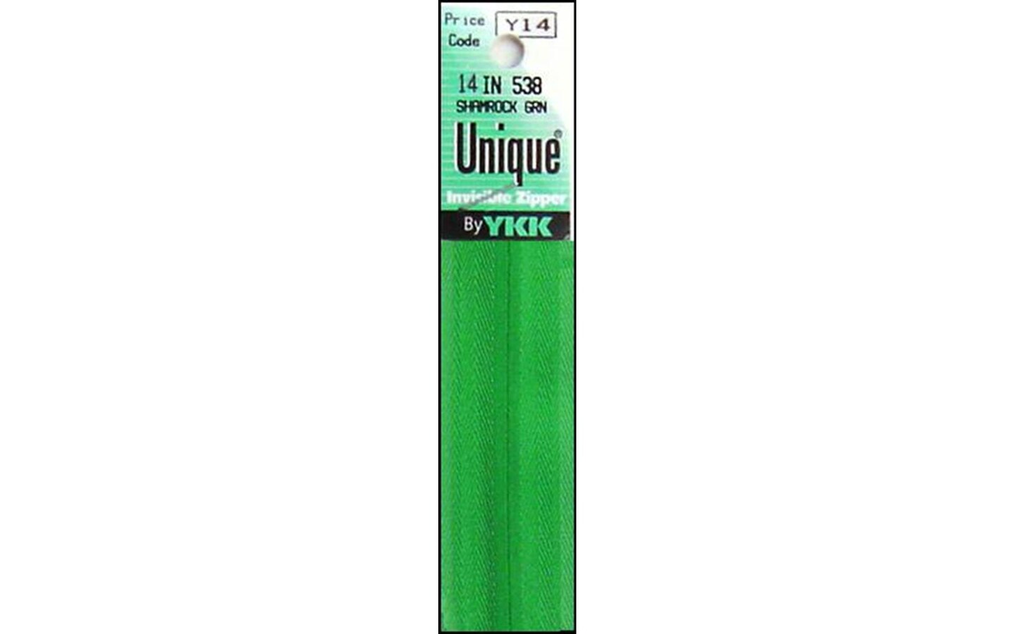 Ykk Unique Invisible Zipper 14&#x22; Shamrock Green