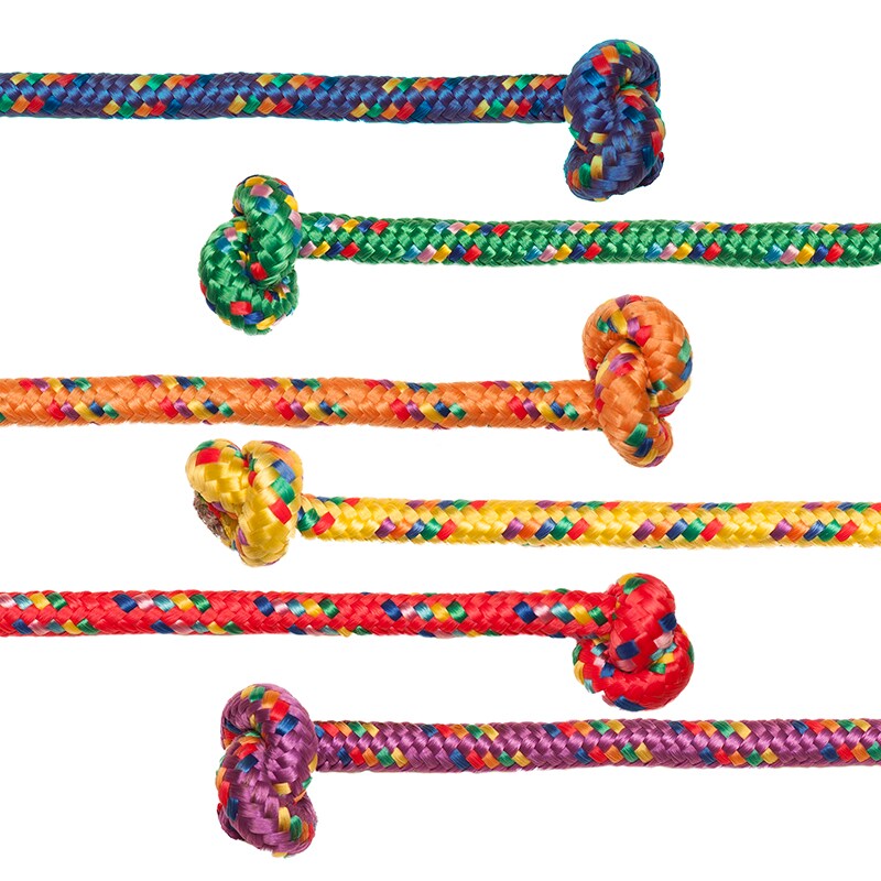 Braided Nylon Jump Rope, Assorted Colors, 8' Length, Pack Of 6 | Michaels