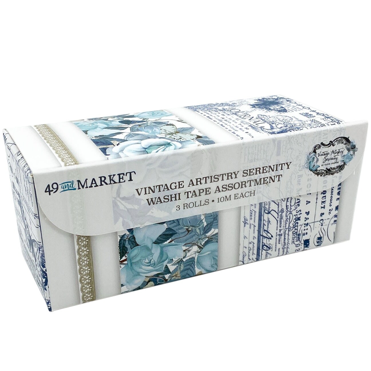 49 And Market Vintage Artistry Serenity Washi Tape Set 3/Pkg-Assortment