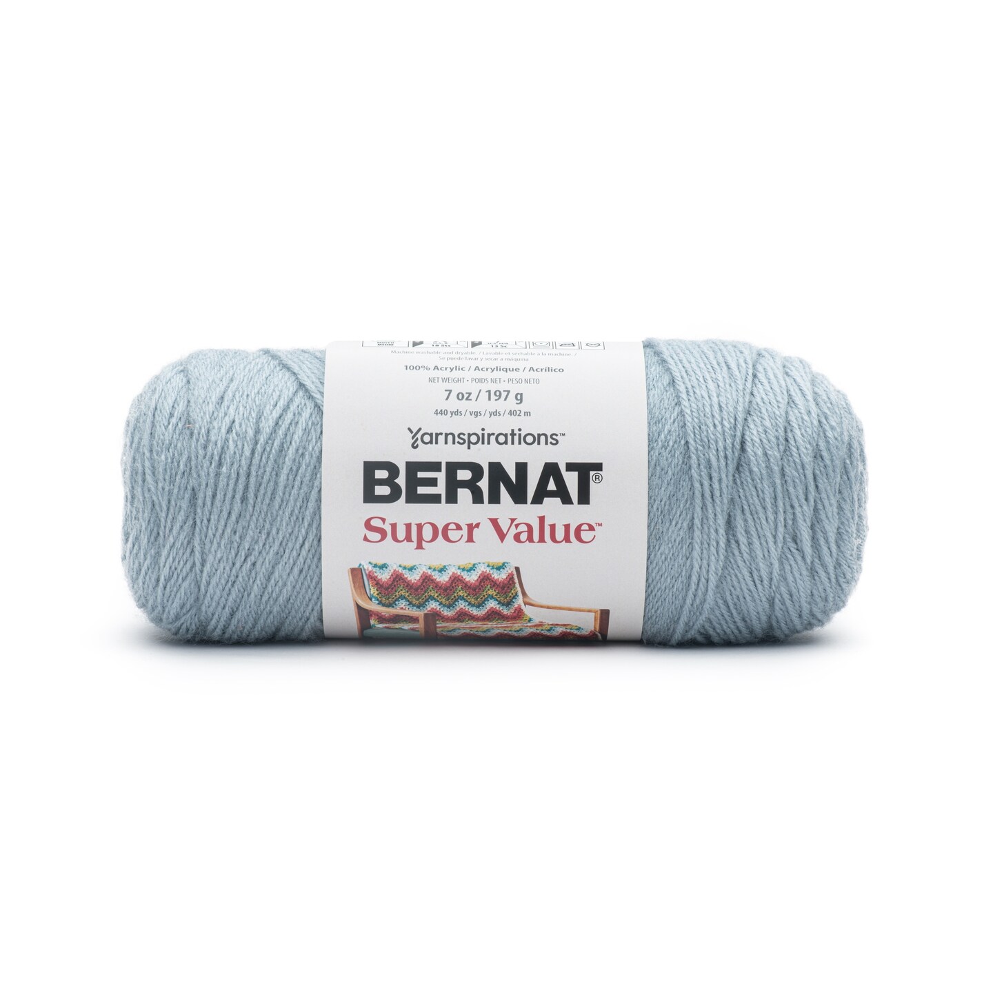 Bernat Super Value Solid Yarn - Soft Grey