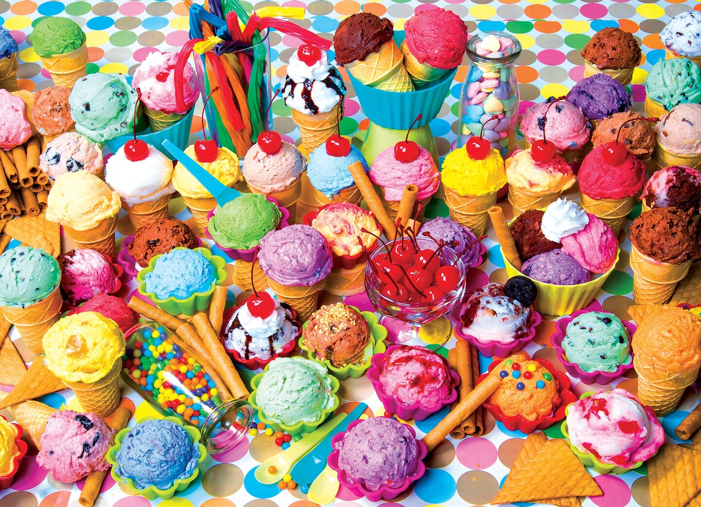 Kodak Premium Jigsaw Puzzle 1000 Pieces 20"X27"-Variety Of Colorful Ice Cream